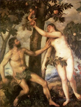 ティツィアーノ Painting - 人間の堕落 1565 年のヌード ティツィアーノ ティツィアーノ